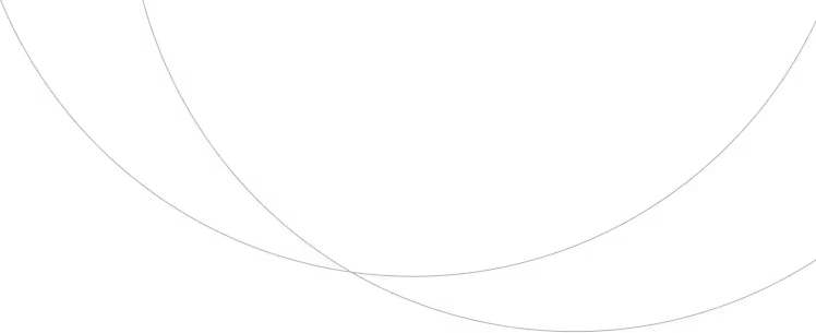 Abstract design with intersecting curved lines on a black background.